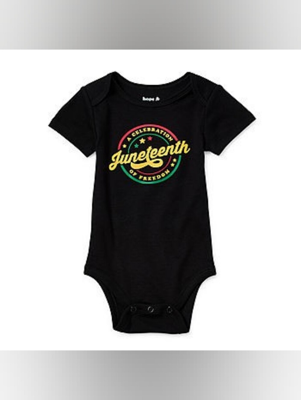 Juneteenth Graphic Black Baby One-Piece Bodysuit